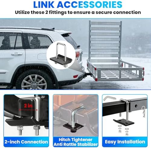 52"x31"x10" Aluminum Hitch Cargo Carrier - Image 7