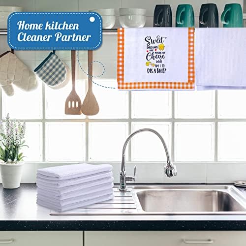Breling 6 Pcs Sublimation Kitchen Towel Blanks, 16x24 Microfiber Waffle - Image 4