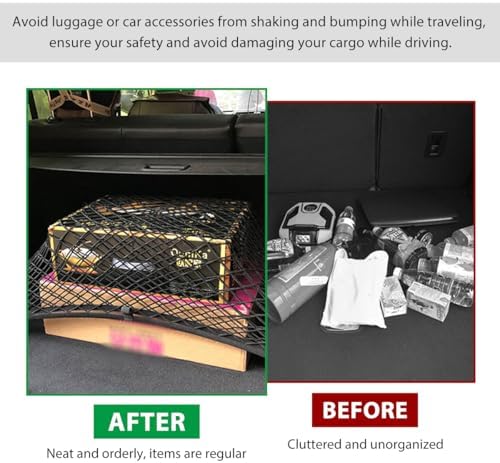 Elastic Cargo Net for SUV, 27.6 × 19.7 inch Stretchable Mesh Trunk Bed Net - Image 5