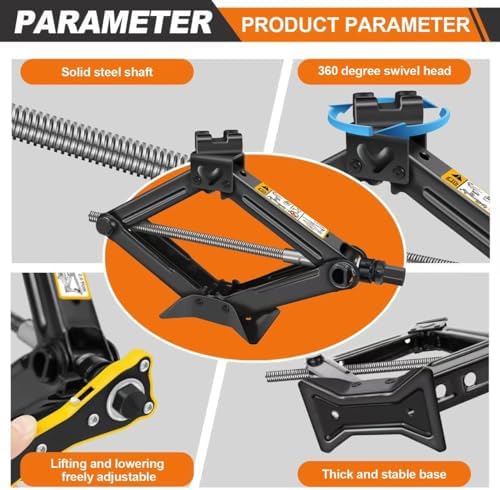 Qimu Car Jack Kit Heavy Duty Scissor Jack - Image 2