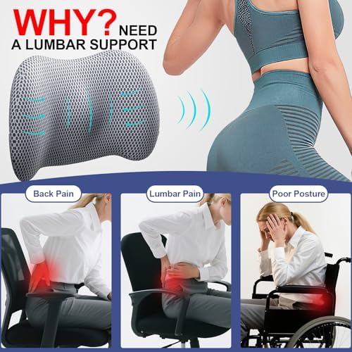 BYMECOST Lumbar Support Pillow for Car, Memory Foam Car Back Cushion - Image 6