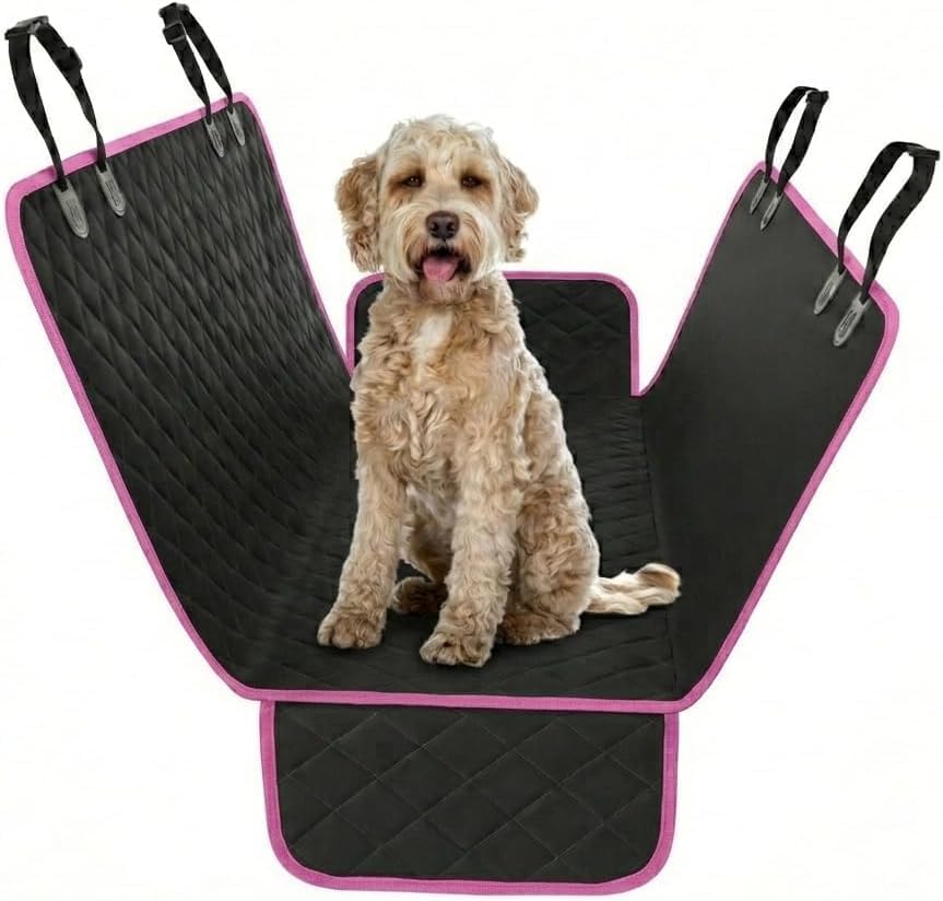 Active Pets Pink XL Dog Car Hammock Back Seat Cover, Waterproof Backseat Cover by ActivePets