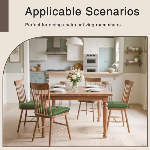 OVOV 1 Pack Chair Cushions for Dining Chairs 15.5"x15.5" Green - Image 5