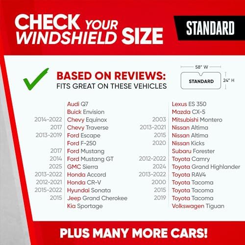 Motor Trend Accordion Red Car Windshield Sun Shade - Image 2