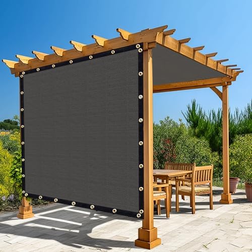Amagenix 90% Pergola Shade Cover 17'X 23' Dark Gray Sun Shade Cloth by Amagenix