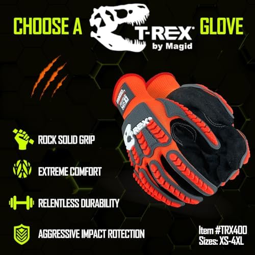 MAGID T-REX TRX400 Impact Gloves, Sandy Nitrile, 24 Pairs - Image 4