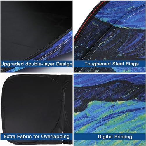 Car Windshield Sun Shade Reflective UV Foldable Front Sunshade - Image 5