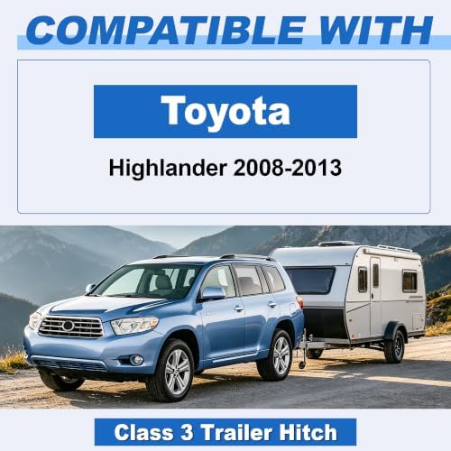 Class 3 Trailer Hitch 2" Receiver Fits 2008-2013 Toyota Highlander 13534 - Image 2