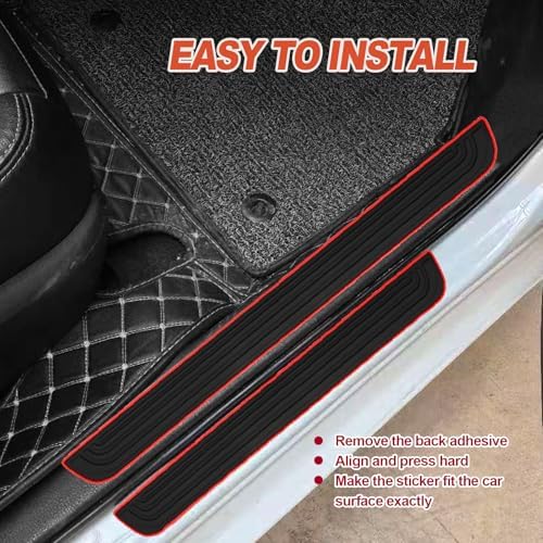 4 Pieces Universal Car Door Sill Protectors Anti Scratch and Waterproof Door - Image 4