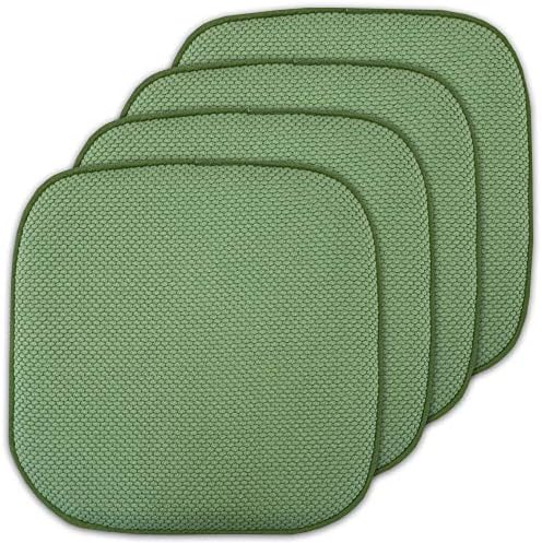 Sweet Home Collection 4 Pack Memory Foam Honeycomb Nonslip Back 16" x16" by SweetHomeCollection
