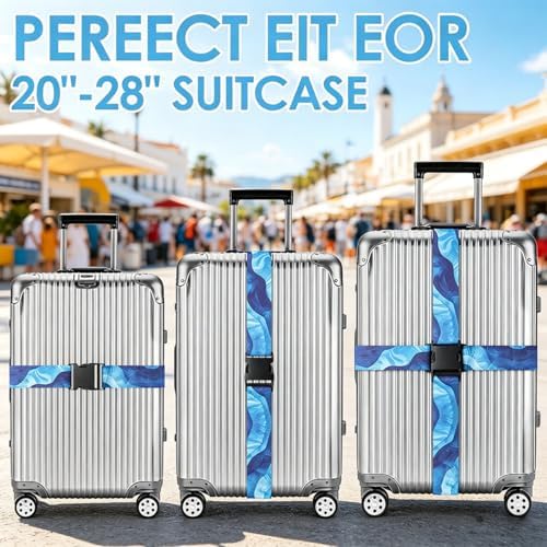4 Pack Luggage Straps for Suitcases Adjustable Luggage Belt Suitcase Strap - Image 3