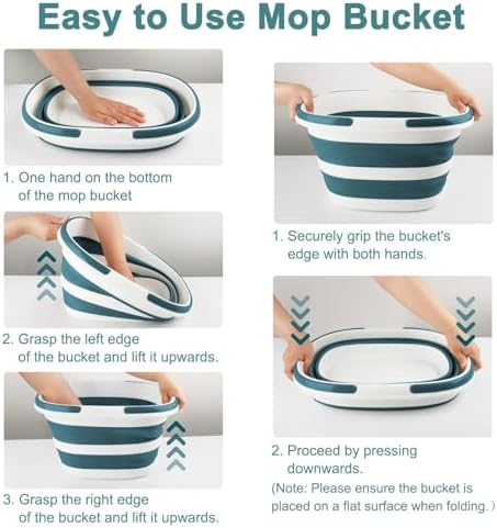 Collapsible Bucket for Cleaning, 4.2 Gallons Mop Bucket - Image 3
