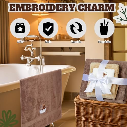 Peryiter 3 Pack Highland Cow Decorative Bath Towel Set - Image 5