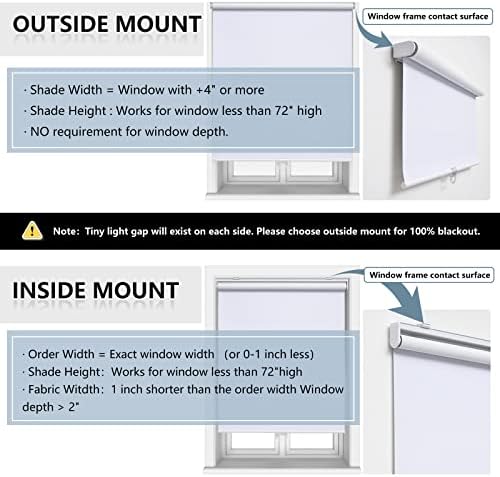 AOSKY Cordless Roller Shades Blackout Blinds - Image 6