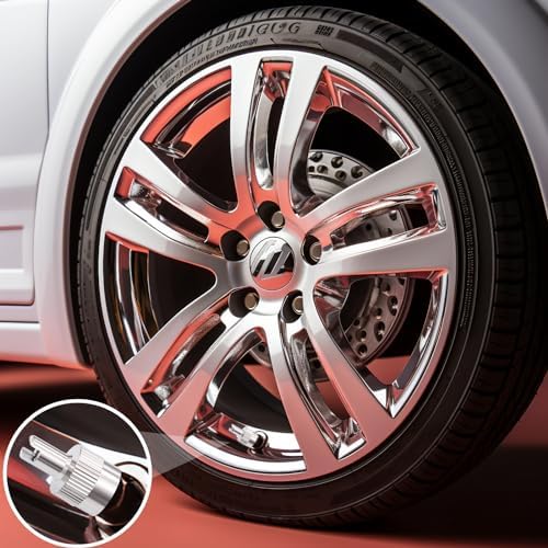 6PCS Tire Valve Stem Caps, Nickel Brass Slotted Slot Valve Stem Caps - Image 4