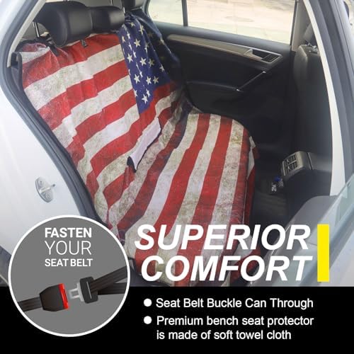Back Seat Cover for Car Trucks Van SUV Jeep, Waterproof Rear Bench Towel Seat - Image 2