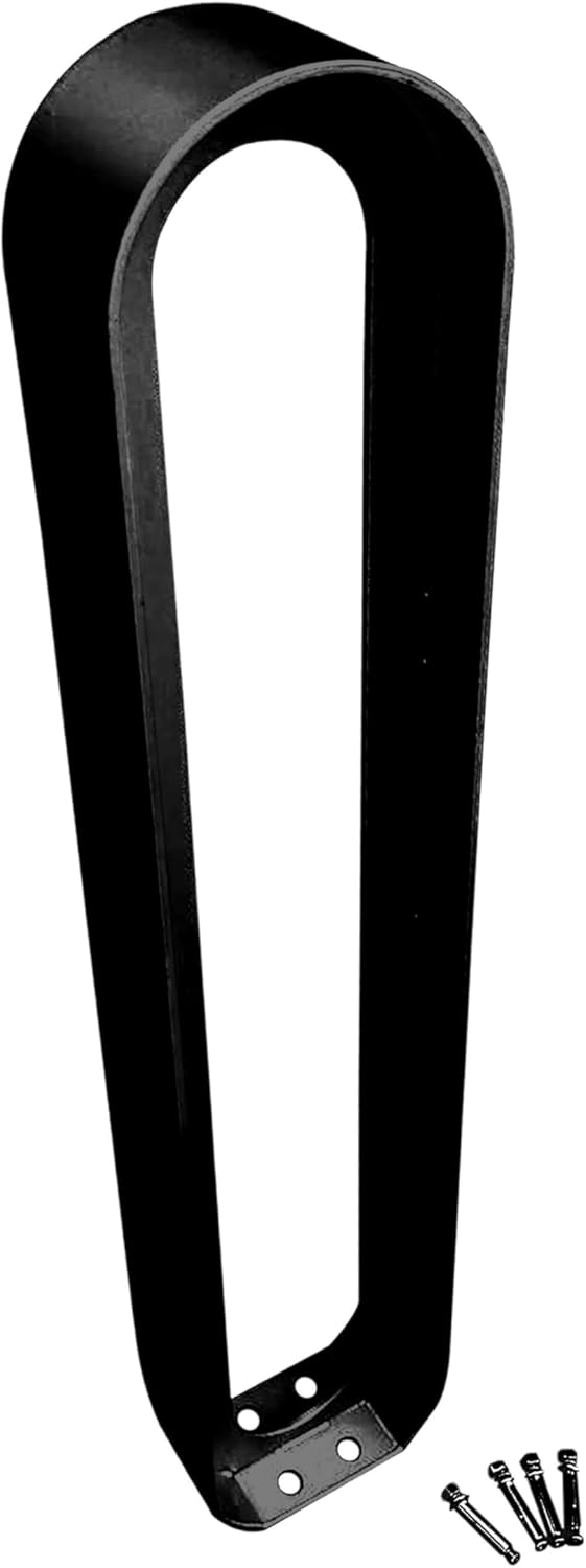 Sandbaggy Modern Commercial Bike Rack | 6.5” x 3” x 35” Oval Design | In-Ground | Anchor Bolts Included (Black, 1)
