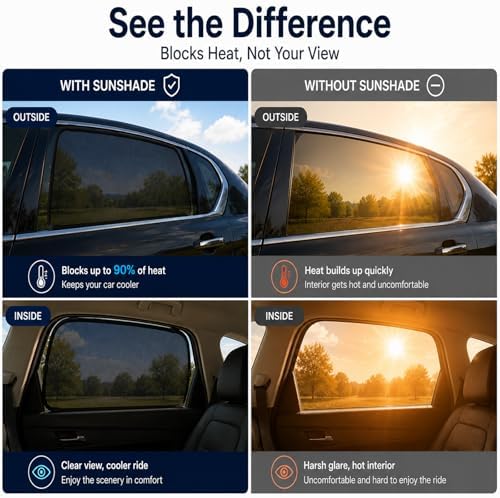 Car Window Shades for 2010-2024 Toyota 4Runner Rear Window Mesh Sun Shade - Image 3