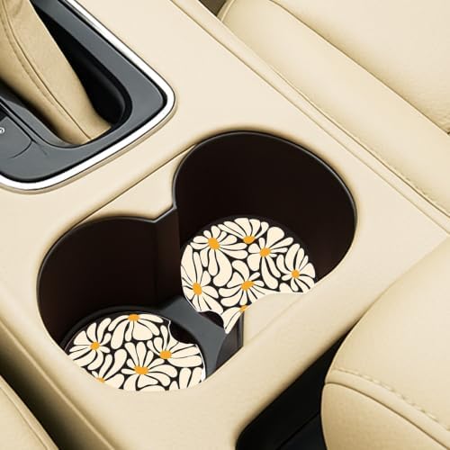 Ceramic Car Coasters – Absorbent Car Cup Holder Coaster Set - Image 3