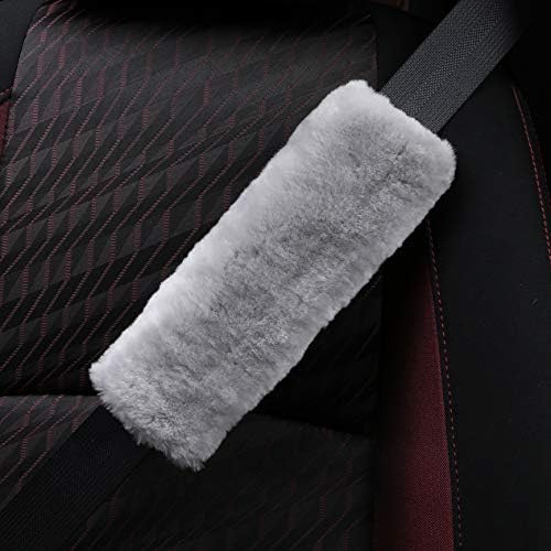 Soft Genuine Sheepskin Wool Auto Seat Belt Cover Seatbelt Shoulder Pad - Image 2