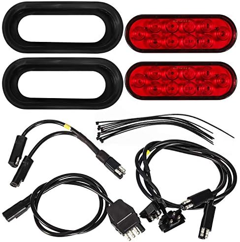 Partsam Red Cargo Carrier Hitch Rack Lights Kit, Bike Rack Light by Partsam