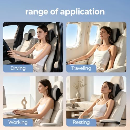 BABUR Car Neck Pillow Ergonomic 100% Memory Foam Headrest - Image 2