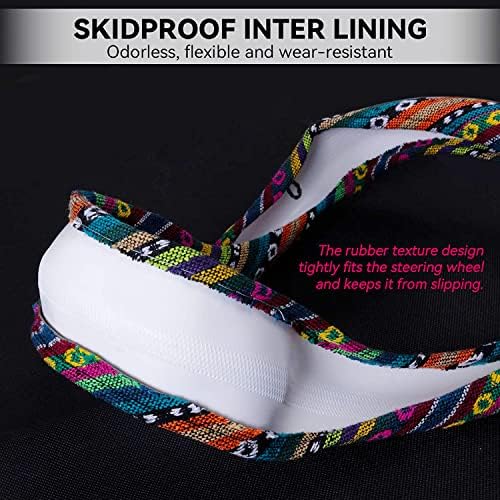 Boho Steering Wheel Cover Elastic Microfiber - Image 5