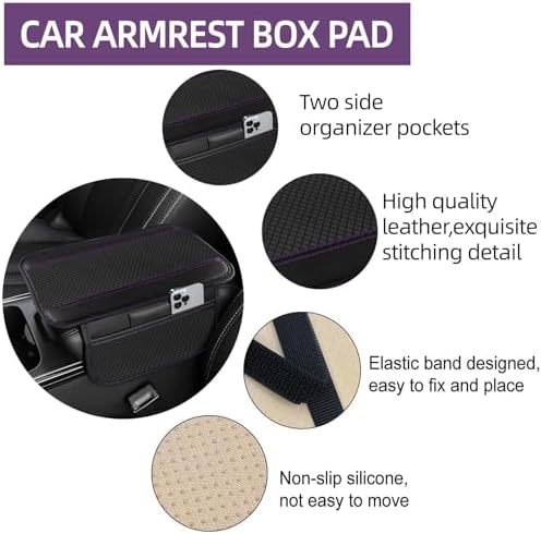 NBTEPEM 10 Pcs Car Floor Mats Full Set Car Accessories, Microfiber Leather - Image 5