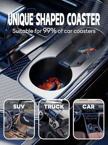 WOCOCN Car Coasters, Cup Holder Coasters - Image 6