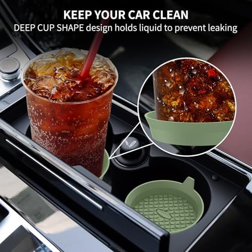 ME.FAN Car Cup Holder Coasters Silicone Cups Mats, Automotive Universal - Image 3