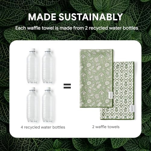 RECYCO Waffle Kitchen Towel Set of 2 - Image 6