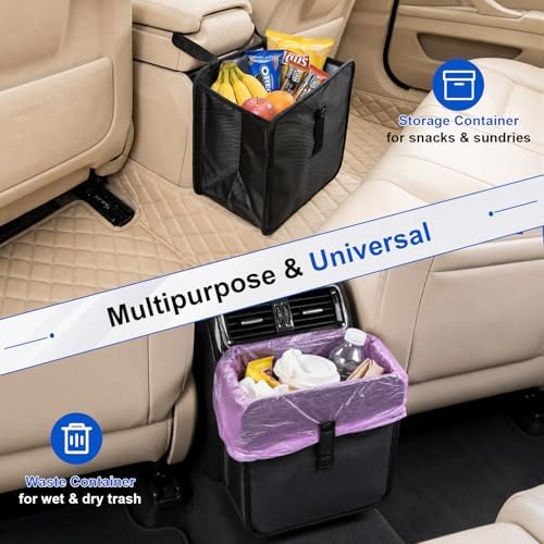 Car Trash Can, Foldable Hanging Car Trash Bag, 2 Gallon Leakproof Waterproof - Image 4