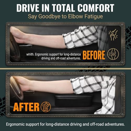 Car Armrest Support Left Elbow Pad, Comfort Retractable Arm Rest Cushion - Image 4