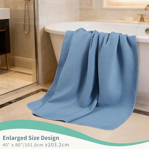 MICROFI Microfiber Waffle Bath Sheet, Quick Dry, Lint Free, 40 x 80 inches - Image 5