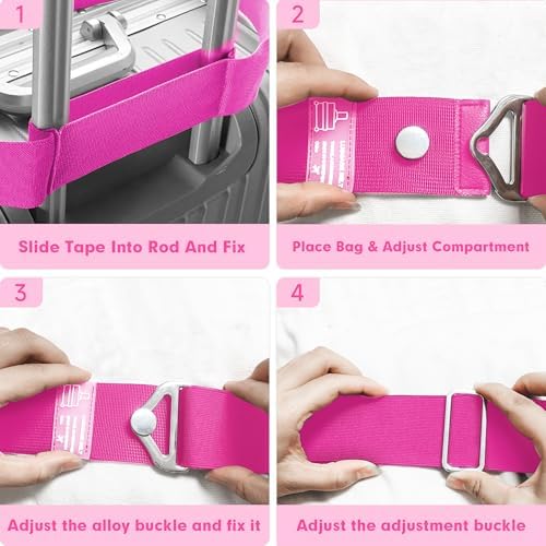 2-in-1 Travel Belt for Luggage Over Handle, Luggage Belt for Carry on Bag - Image 5