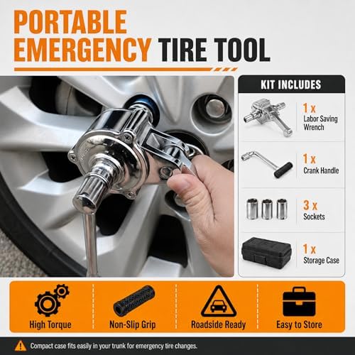 Labor Saving Torque Multiplier Wrench Set, 1:16 Ratio Lug Nut Remover - Image 6