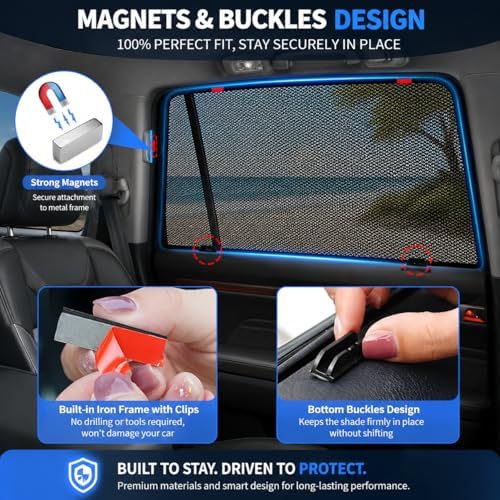 Car Window Shades for 2010-2024 Toyota 4Runner Rear Window Mesh Sun Shade - Image 4