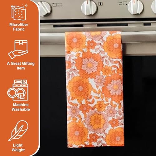 Flourish Wildflowers Microfiber Kitchen Towels | Waffle Fabric Tea Towel| Super - Image 4