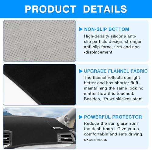Autorder Dashboard Cover Mat for Honda Pilot 2016-2022 / Passport 2019-2025 / - Image 6