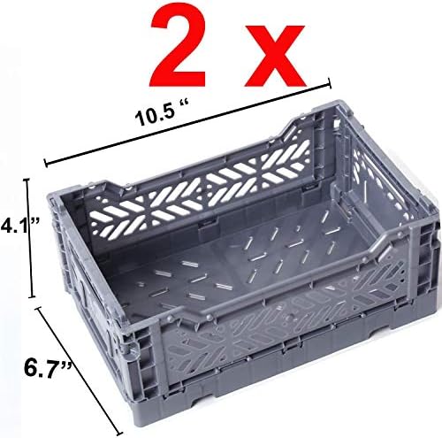 2 x AY-KASA Collapsible Storage Bin Container Basket Tote, Folding Basket Crate - Image 2