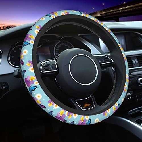 Blue Butterfly Steering Wheel Cover - Image 3