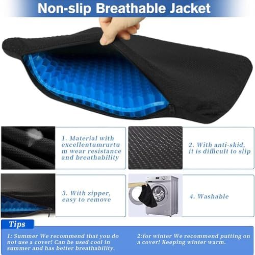 Gel Seat Cushion, Cool & Breathable 16inX13.7inX1in，ZDPP - Image 5