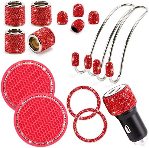 ToBeQueen 15-Piece Bling Car Accessories Set by ToBeQueen