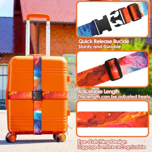 Gutsdoor Luggage Straps for Suitcases Adjustable Travel Belt, Connector Holds - Image 2