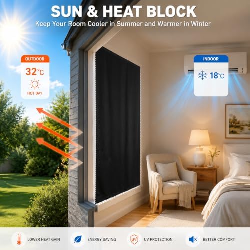 Autohesion Curtains for Windows, Bedroom Blackout Curtains for - Image 5