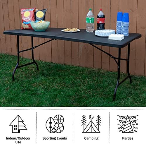 Lavish Home Indoor & Outdoor Portable Folding Table - Image 4