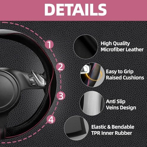 NBTEPEM 10 Pcs Car Floor Mats Full Set Car Accessories, Microfiber Leather - Image 2
