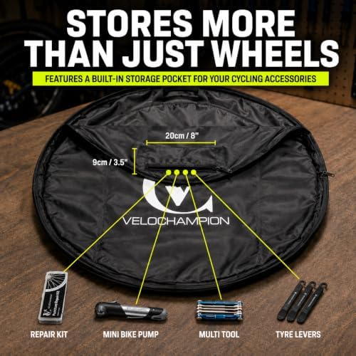 VeloChampion Waterproof Nylon Bike Wheel Bag, Large 26-29", 1 Pack - Image 6