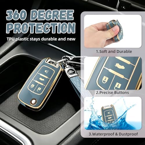 for Chevy Key Fob Cover, Premium Soft TPU Full Protection Key Cover - Image 5
