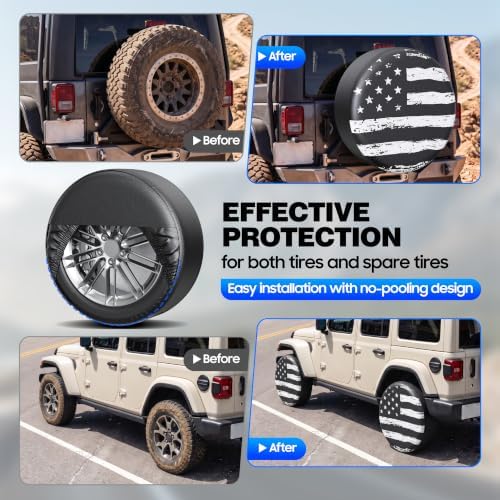 Moonet PVC Leather Tire Cover, Universal Fit 40-42" - Image 6